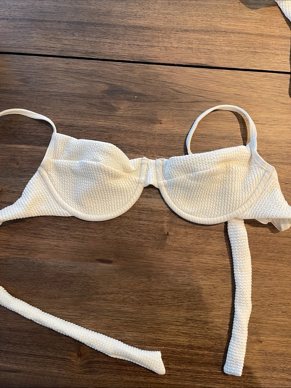 Monday Swimwear Maui Top in Ivory Crinkle